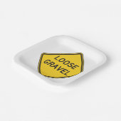 Assiettes En Carton Signal d'avertissement de perte de gravier (Angulaire)