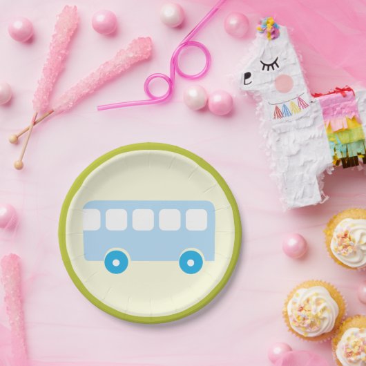 Assiettes En Carton Signal de bus (Fête)