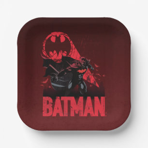 Assiettes En Carton Signal de chauve-souris cramoisi de Batman