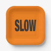 Assiettes En Carton Signal de prudence lent (Recto)