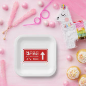 Assiettes En Carton Signal routier de Mars (Fête)