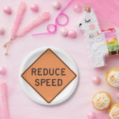 Assiettes En Carton Signal routier de réduction de la vitesse (Fête)