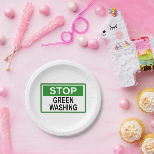 ASSIETTES EN CARTON SIGNE D'ARRÊT (Fête)