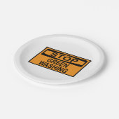 ASSIETTES EN CARTON SIGNE D'ARRÊT (Angle)