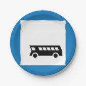 ASSIETTES EN CARTON SIGNE D'ARRÊT D'ARRÊT DE TRANSPORT PUBLIC (Devant)