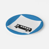 ASSIETTES EN CARTON SIGNE D'ARRÊT D'ARRÊT DE TRANSPORT PUBLIC (Angle)