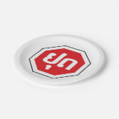 Assiettes En Carton SIGNE D'ARRÊT DE LA CIRCULATION AU Laos ⚠ YOOT en (Angle)