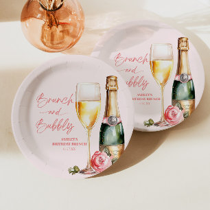 Assiettes En Carton Signe de bienvenue pour brunch et bulles d'anniver
