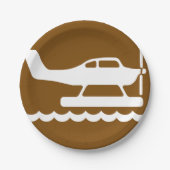 Assiettes En Carton SIGNE hydravion (Devant)