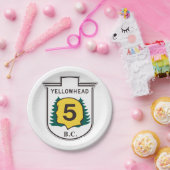 Assiettes En Carton SIGNE ROUTIÈRE DE Yellowhead (Fête)