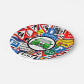 Assiettes En Carton Signes de route colorés, fête d'anniversaire (Angle)