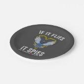 Assiettes En Carton S'Il Vole Il Espère Les Oiseaux Ne Sont Pas Vraime (Angle)