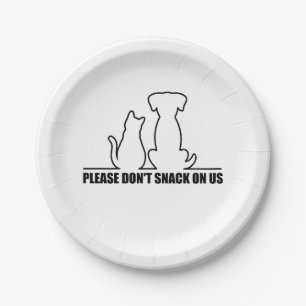 Assiettes En Carton S'il vous plaît, ne nous grignez pas, ils mangent