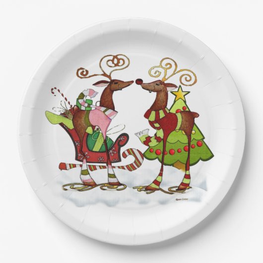 Assiettes En Carton Silencieux Whimsey Christmas Mooks PARTY (Devant)