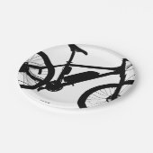 Assiettes En Carton Silhouette à bicyclette (Angle)