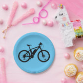 Assiettes En Carton Silhouette à bicyclette (Fête)