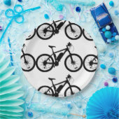 Assiettes En Carton Silhouette à bicyclette (Fête)