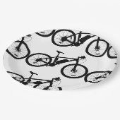 Assiettes En Carton Silhouette à bicyclette (Angle)
