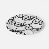 Assiettes En Carton Silhouette à bicyclette (Angle)