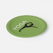 Assiettes En Carton Silhouette à pose sur Green Background (Angle)