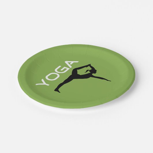 Assiettes En Carton Silhouette à pose sur Green Background (Angle)