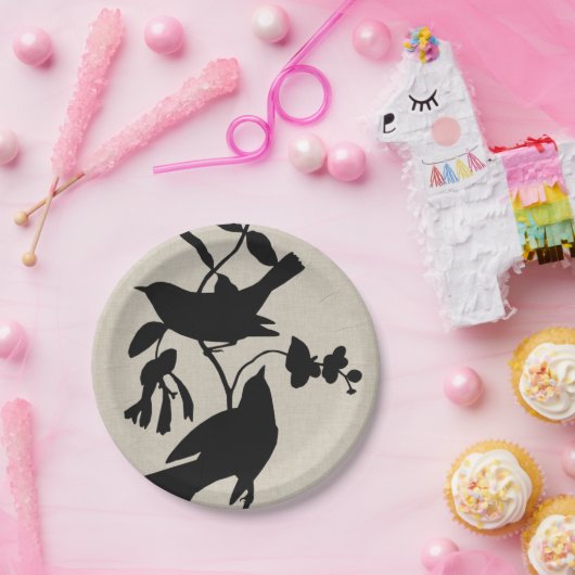 Assiettes En Carton Silhouette Audubon IV (Fête)