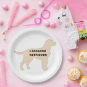 Assiettes En Carton Silhouette de nom jaune LR (Fête)