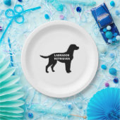 Assiettes En Carton silhouette du nom du labrador (Fête)