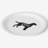 Assiettes En Carton silhouette du nom du labrador (Angle)