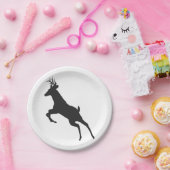 Assiettes En Carton Silhouette du renne (Fête)