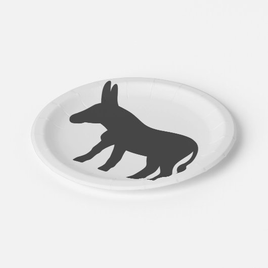 Assiettes En Carton Silhouette d'une mule (Angle)
