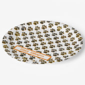 Assiettes En Carton Silhouette Paw Halloween Blanc Pawty (Angle)