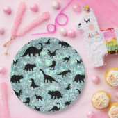 Assiettes En Carton silhouette requin requin pente de baleine Éperche  (Fête)