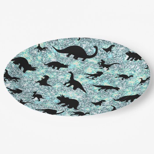 Assiettes En Carton silhouette requin requin pente de baleine Éperche  (Angle)