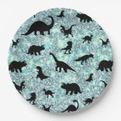 Assiettes En Carton silhouette requin requin pente de baleine Éperche  (Devant)