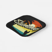 Assiettes En Carton Silhouette Rétro Vibes (Angulaire)