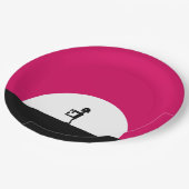 Assiettes En Carton Silhouette Zombie avec Pleine lune (Angle)