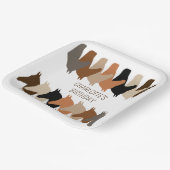 Assiettes En Carton Silhouettes Cheval Personnalisé Anniversaire (Angulaire)