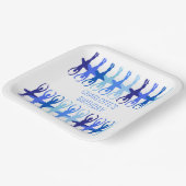 Assiettes En Carton Silhouettes de groupe Ballerina Bleue Personnalisé (Angulaire)