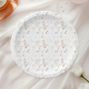 Assiettes En Carton Silly Goose Vintage Wildflower Fille Baby Shower