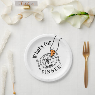 Assiettes En Carton Silly Goose What's for Dinner