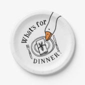 Assiettes En Carton Silly Goose What's for Dinner (Devant)