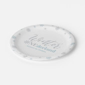 Assiettes En Carton Silver & Blue Winter Onederland 1ère fête d'annive (Angle)
