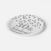 Assiettes En Carton Silver Confetti 30 et Fabulous (Angle)