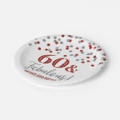 Assiettes En Carton Silver Red Confetti 60 et Fabulous (Angle)