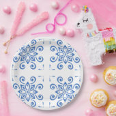 Assiettes En Carton Simple Azulejo (Fête)