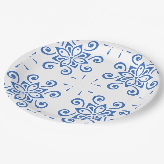 Assiettes En Carton Simple Azulejo (Angle)