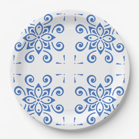 Assiettes En Carton Simple Azulejo (Devant)