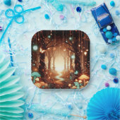 Assiettes En Carton Simple Baby shower forestier majestueux enchanté (Fête)