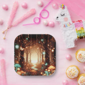 Assiettes En Carton Simple Baby shower forestier majestueux enchanté (Fête)